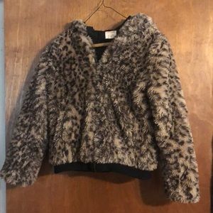 SOLD 3/$15 Cat & Jack furry cat coat!